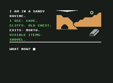 The opening location: a sandy ravine